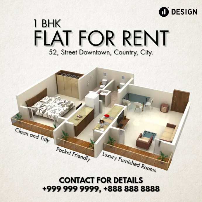 Flat Rental Service 2021 Template | PosterMyWall