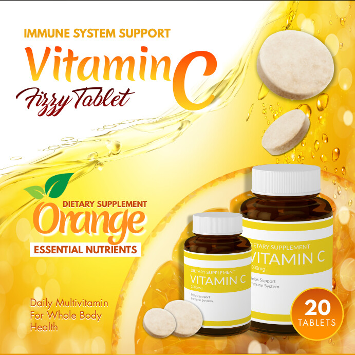 Copy of Flavored Vitamins Pills Ad PosterMyWall