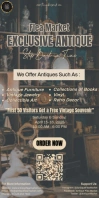 FLEA MARKET ANTIQUE TAMPLATE FREE 2025 Roll Up Banner 3' × 6' template