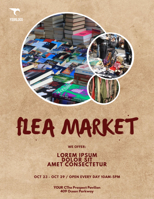 Flea Market Flyer Design Template PosterMyWall