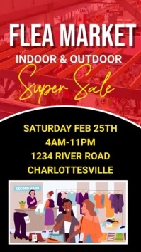 flea market flyers Instagram Story template