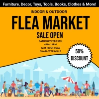 flea market flyers Instagram-Beitrag template