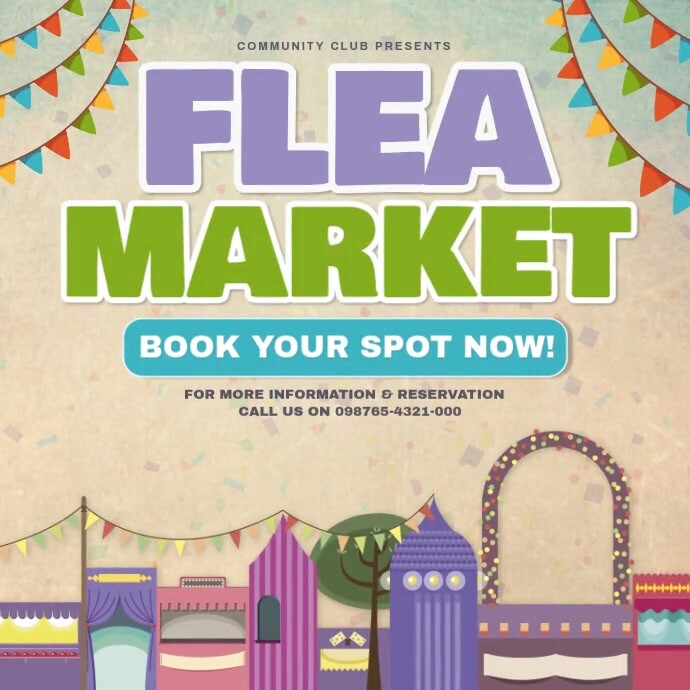 Flea Market Instagram Post Wpis na Instagrama template