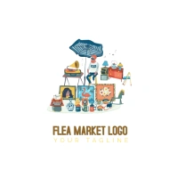 Flea market logo template