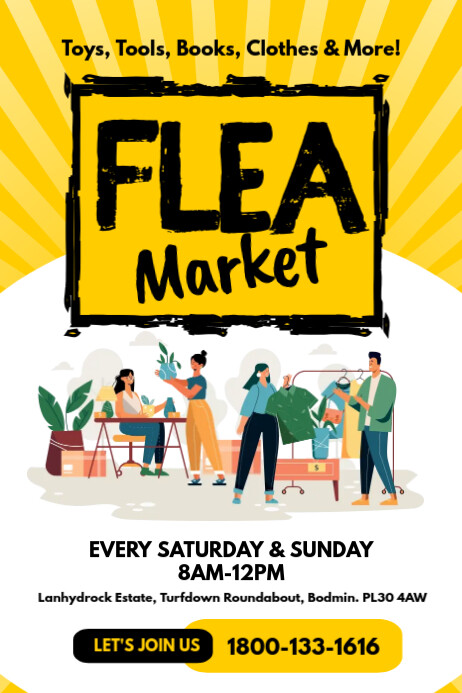 Flea Market Poster Template PosterMyWall