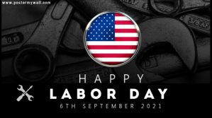 Black Labor Day Celebration Digital na Display Template