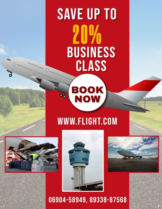 flight (5) Ulotka (US Letter) template