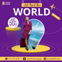 Flight Travel Posts flight Template | PosterMyWall