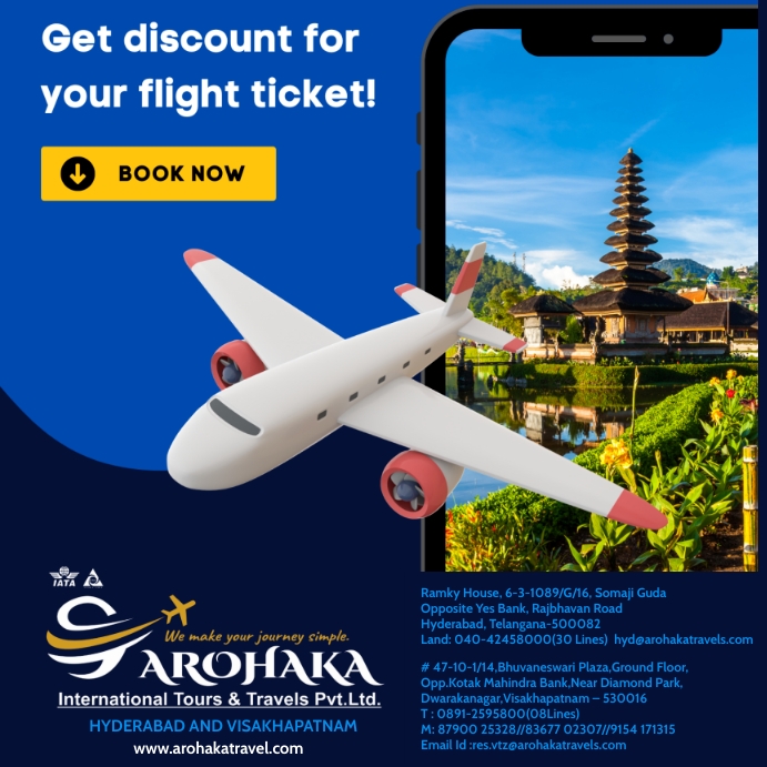 Flight Travel Posts Flight fare Template | PosterMyWall
