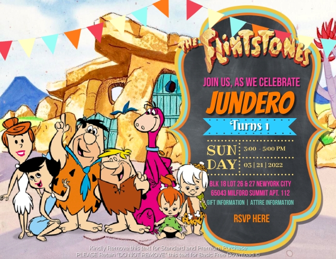 Flintstones Template PosterMyWall