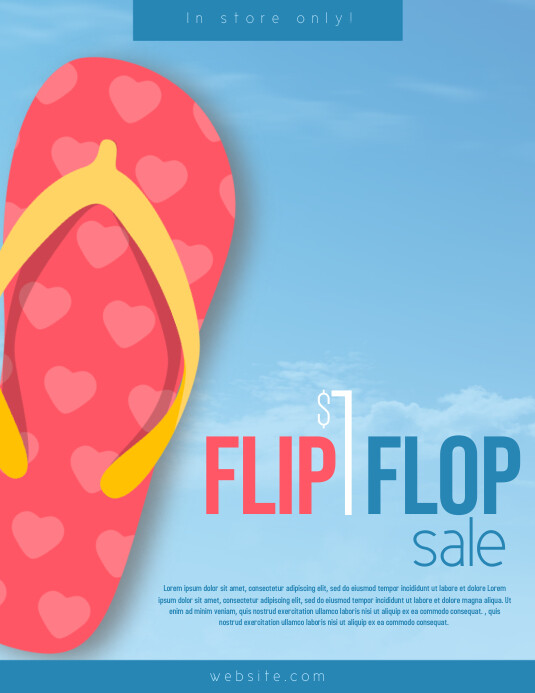 Flip Flop Template PosterMyWall