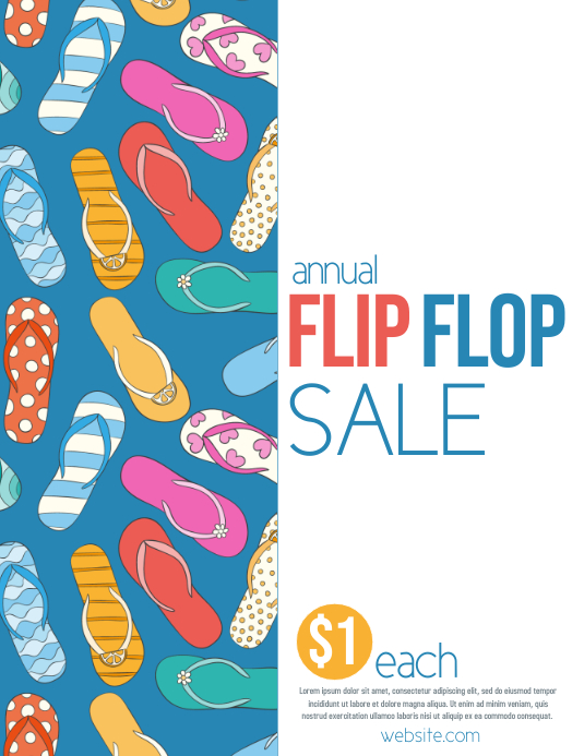 Flip Flop Template PosterMyWall