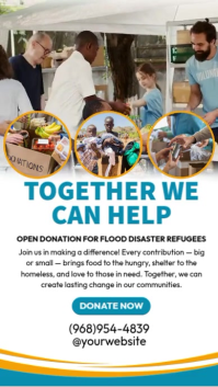 Flood Donation Instagram Story template