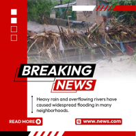 Flood News Instagram na Post template