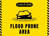 Flood Prone Area Sign template