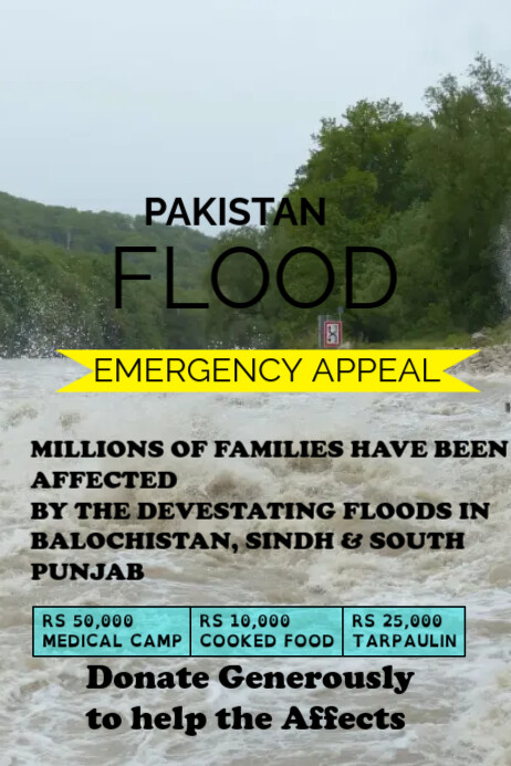FLOOD RELIEF Template | PosterMyWall