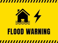 Flood Warning Yard Sign template