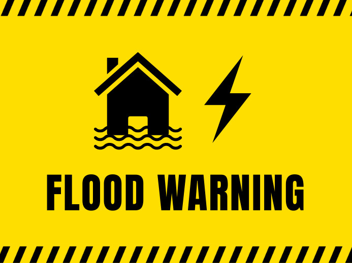 Flood Warning Messaging Example Flood Warning Template | PosterMyWall