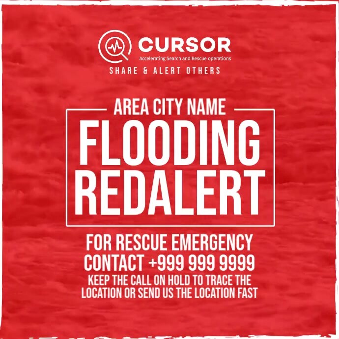 Copy of Flooding Alert Post Template | PosterMyWall