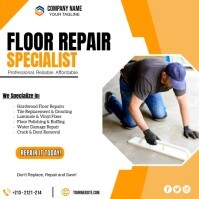floor repair services Instagram Post template