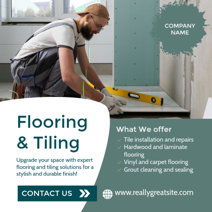 Flooring & Tiling Services Poster Template