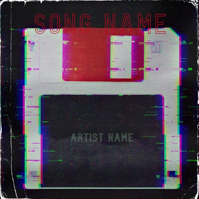 floppy disk Album cover art design template | PosterMyWall
