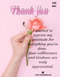 Flora thank you animation template Flyer (Letter pang-US)