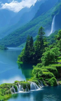 Floral “emerald Mistwater Valley” Us Legal template