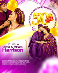 50th Wedding Anniversary Instagram Portrait Template