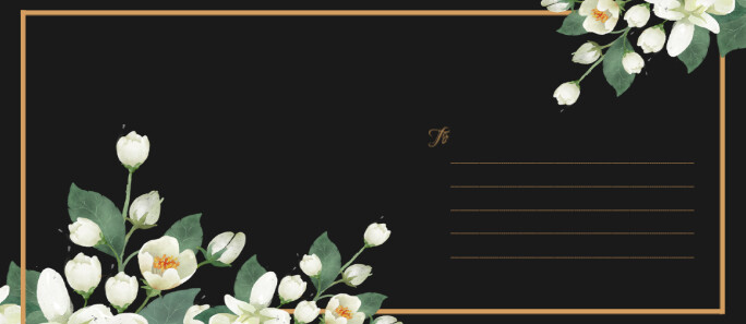 Floral and Illustrative Envelope Template Envelopes