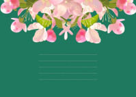Floral and Illustrative Post card size envelope designs Postal template