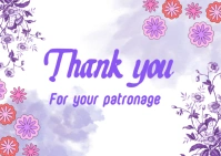 Floral Appreciation  Postcard Открытка template