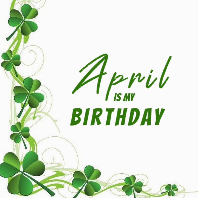 Floral April Birthdays Instagram Post Template | PosterMyWall