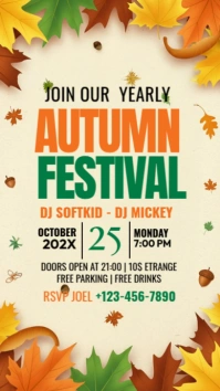 Floral Autumn Festival Instagram Story template