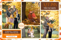 Autumn Mini Photo Session Etiket Template