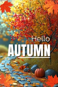 Floral Autumn Tumblr Graphic template