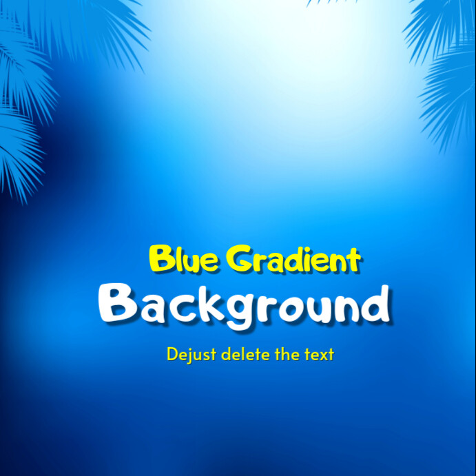Floral blue gradient background Post Instagram template