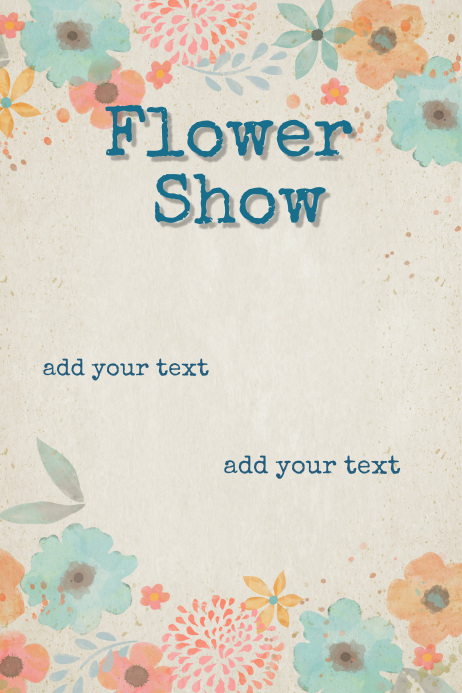 Floral border Flower Show MOTHER'S DAY INVITATION POSTER 