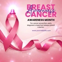 Floral Breast Cancer Awareness Square (1:1) template