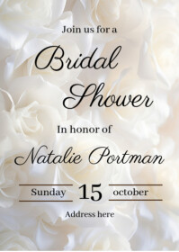 Floral Bridal Shower A6 template