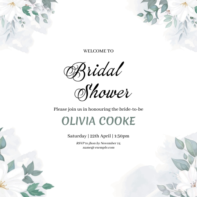Copy of Floral Bridal shower instagram post (2) PosterMyWall