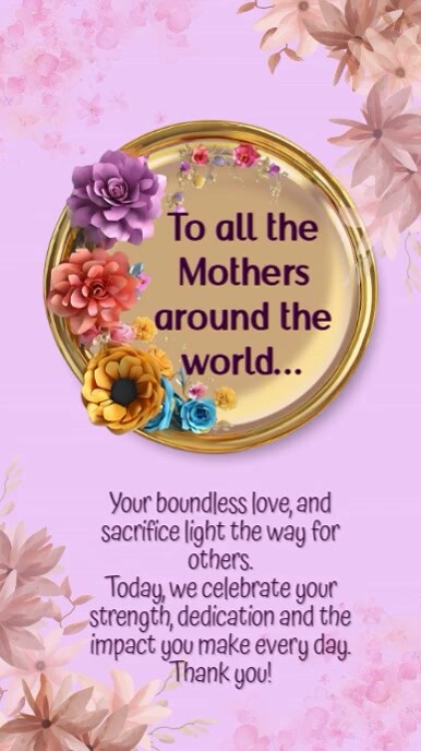 Floral Celebrating Mothers  Instagram Reel template