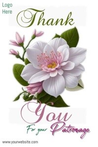 Floral Customer Appreciation Animation  Poster template