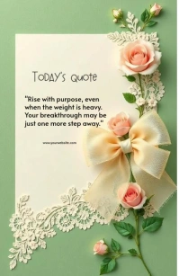 Floral Daily Motivation Flyer Design Tabloid template