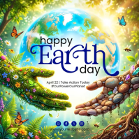 Floral Earth Day Celebration Instagram Post Video template