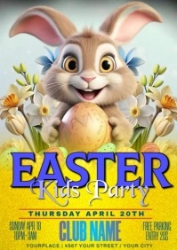 Floral Easter A3 template