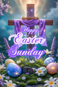 Floral Easter Celebration Poster template