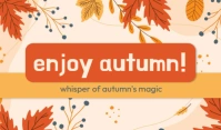 Floral Enjoy Autumn Card Tag Etiqueta template