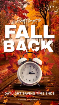 Floral Fall Back Instagram Story template
