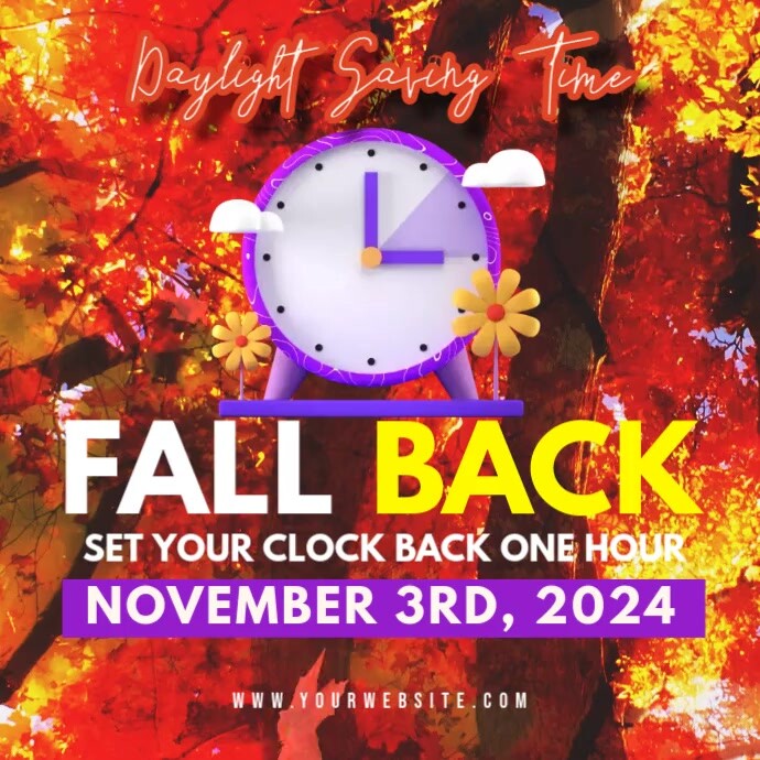 Fall Back Machine Pos Copy of Floral Fall Back Pos Instagram | PosterMyWall